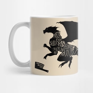 Adventurous Butchery Cuts - Fantasy Dragon Craft Butchery Diagram Mug